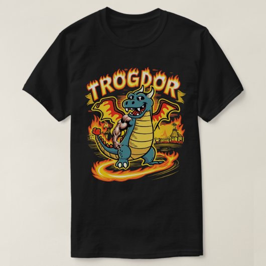 Trogdor, der Burninator-Drache T-Shirt (Design vorne)