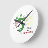 Trogdor Der Burninator  Runde Wanduhr (Winkel)