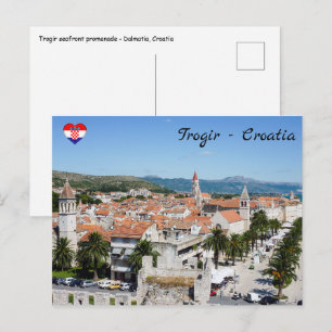 Trogirer Strandpromenade - Dalmatien, Kroatien Postkarte