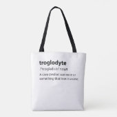 Troglodyte - Funny Cave Dweller Caver Speleology Tasche (Rückseite)