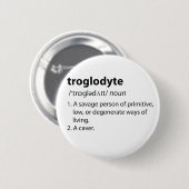 Troglodyte - Höhlenforschung mit sonniger Definiti Button (Vorne & Hinten)