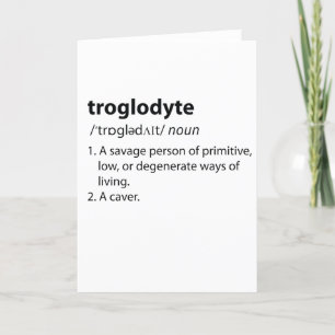 Troglodyte - Höhlenforschung mit sonniger Definiti Feiertagskarte