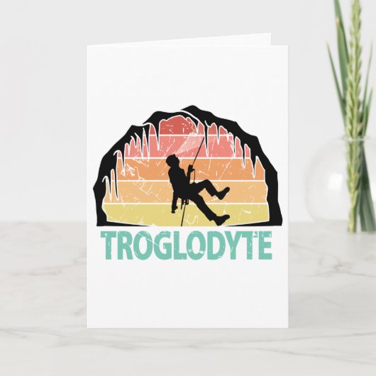 Troglodyte - Höhlenspelunkologie Feiertagskarte (Vorderseite)
