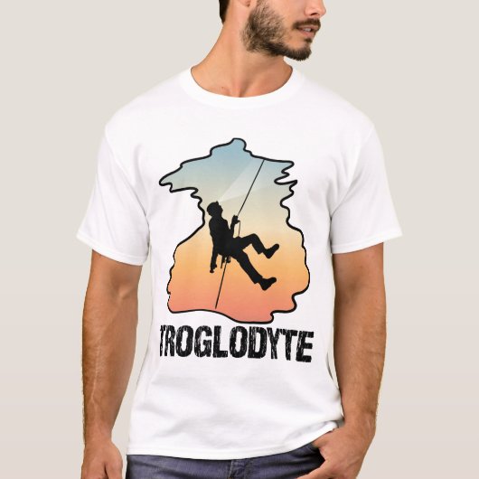 Troglodyte - Höhlenspelunkologie T-Shirt (Vorderseite)