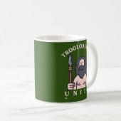 "TROGLODYTES UNITE" lustiger Stein-Age-Caveman Kaffeetasse (VorderseiteRechts)