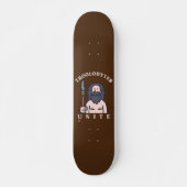 "TROGLODYTES UNITE" lustiger Stein-Age-Caveman Skateboard (Vorne)
