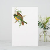 Trogon Bird BT Stationery Briefpapier (Stehend Vorderseite)