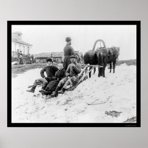 Troika-Reise nach Russland 1880 Poster