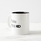 Troilo-Modus auf lustigen Tango Tänzer Zweifarbige Tasse (Vorderseite Links)