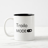 Troilo-Modus auf lustigen Tango Tänzer Zweifarbige Tasse (Links)