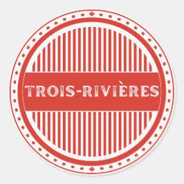 Trois-Rivières City Pride Emblem Kanadische Identi Runder Aufkleber