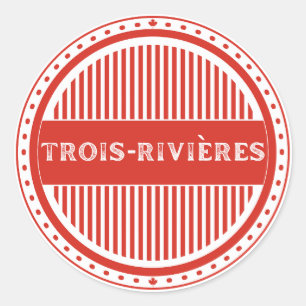 Trois-Rivières City Pride Emblem Kanadische Identi Runder Aufkleber