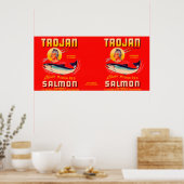 Trojan Brand Lmon Label - Rot Poster (Küche)