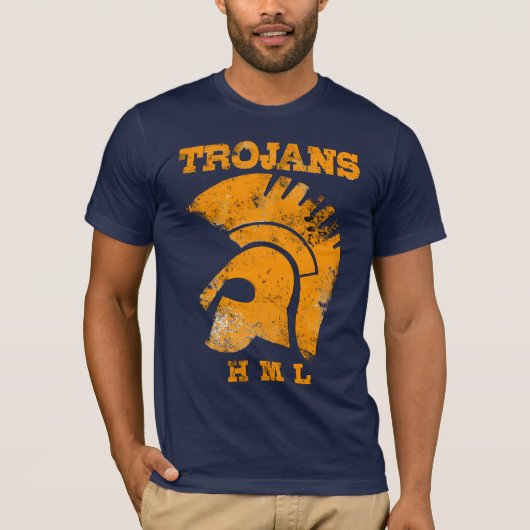 Trojan - grundlegendes Kleid der T der Männer T-Shirt (Vorderseite)