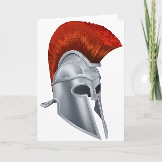 Trojan Helmet Grußkarten Karte