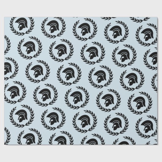 Trojan Kopf u. Lorbeer-Kranz Geschenkpapier (Flach)