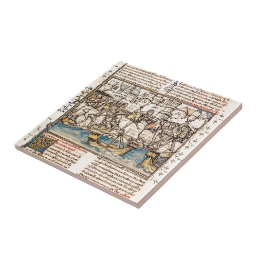 Trojan Kriegs-Kampf Fliese (Seite)