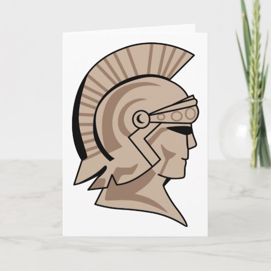 Trojan or Spartan Mascot Karte (Vorderseite)
