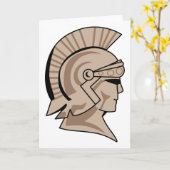 Trojan or Spartan Mascot Karte (Gelbe Blume)