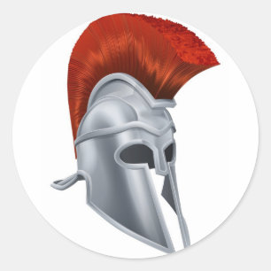 Trojan Sturzhelm Runder Aufkleber