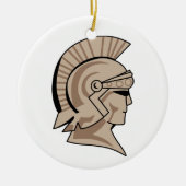 Trojaner oder Spartan Mascot Keramik Ornament (Vorne)