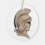 Trojaner oder Spartan Mascot Keramik Ornament (Links)