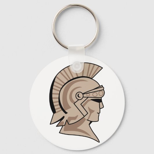 Trojaner oder Spartan Mascot Schlüsselanhänger (Vorderseite)