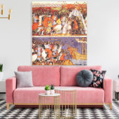 Trojaner überfallen griechisches Lager Leinwanddruck (Insitu (Wohnzimmer))