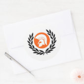 trojanische Platten Runder Aufkleber (Umschlag)