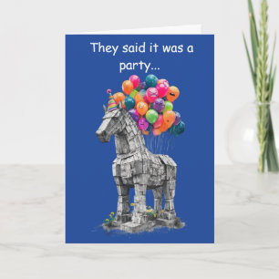 Trojanisches Pferd Geburtstag Lustiger Humor Gesch Karte