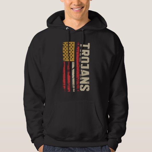 Trojans American Spirit Vintage Patriotic Hoodie (Vorderseite)