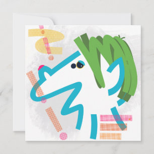 Troll Abstrakte moderne Art Note Card Mitteilungskarte