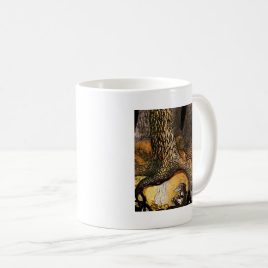 Troll am Campfire Kaffeetasse (VorderseiteRechts)