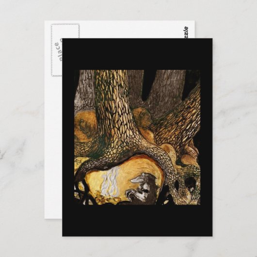 Troll am Campfire Postkarte (Vorne/Hinten)