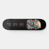 *~* Troll AP89 Hippie Neon Black Initials Blume Skateboard (Horizontal)