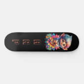 *~* Troll AP89 Hippie Neon Whimsical Initial Niedl Skateboard (Horizontal)