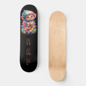 *~* Troll AP89 Hippie Neon Whimsical Initial Niedl Skateboard (Vorderseite)