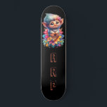 *~* Troll AP89 Hippie Neon Whimsical Initial Niedl Skateboard<br><div class="desc">(Suchen Sie den Code AP89 für Troll-Objekte und AP88 für mittelalterliche Themen ) Einfache Übertragung auf andere Zazzle-Produkte. Skateboard im Hintergrund. Die Hippie NEON Farben nur Pop Anpassen / Personalisieren Sie Ihre INITIALE / MONOGRAM. Niedlicher lustiger Langhaartroll. Whimsical Niedlich Fun Bright RAINBOW Neonfarben. Dies ist ein beliebtes Trending Design für...</div>