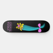 *~* Troll AP89 Neon Black Initials Spaß Skateboard (Horizontal)