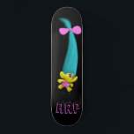 *~* Troll AP89 Neon Black Initials Spaß Skateboard<br><div class="desc">(Suchen Sie den Code AP89 für Troll-Objekte und AP88 für mittelalterliche Themen ) Einfache Übertragung auf andere Zazzle-Produkte. Skateboard im Hintergrund. Personalisieren / Personalisieren Sie Ihre INITIALE / MONOGRAMM. Niedlicher lustiger Langhaartroll. Helle Neonfarben. Dies ist ein beliebtes Trending Design für jemanden, der alle Dinge TROLL Liebe. Das ist ein aufregendes...</div>