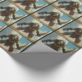 Troll Bakk Cricket Birthday Wrap Paper Geschenkpapier (Ecke)