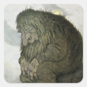 TROLL bei Erholung Quadratischer Aufkleber (Vorderseite)