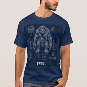 Troll-Brute-Anatomie-Blueprint T-Shirt