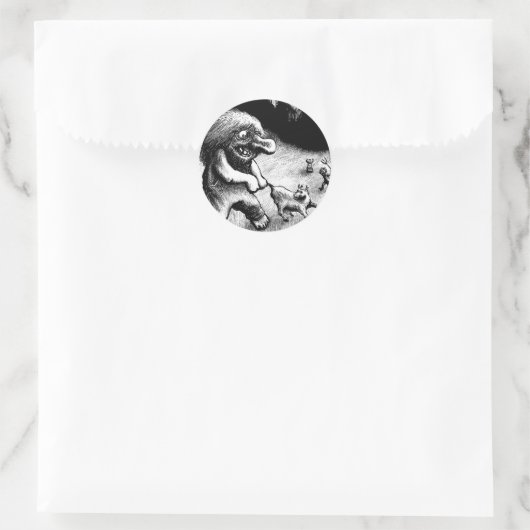 Troll-Clipart-13 Runder Aufkleber (Tasche)