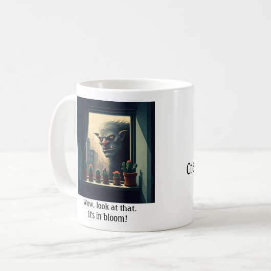 Troll-Fenster Sill Kaktus-Tasse Kaffeetasse (Vorderseite Links)
