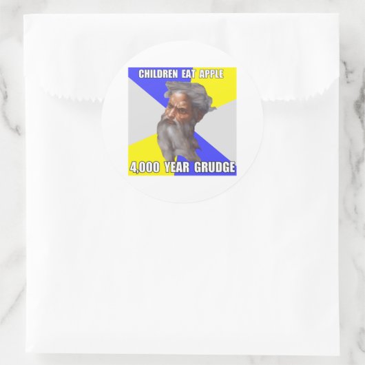 Troll God Grudge Runder Aufkleber (Tasche)