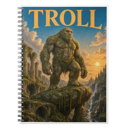 Troll, Gothic Fantasy Monster Notizblock (Vorderseite)