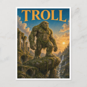 Troll, Gothic Fantasy-Monster Postkarte
