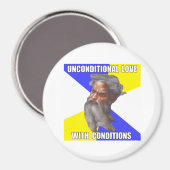 Troll-Gott bedingungslose Liebe Magnet (Vorderseite/Rückseite)