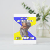 Troll Gott tötet Postkarte (Stehend Vorderseite)